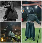 Medieval Hood Hat Halloween Grim Cowl Cloak Monk Pagan Hooded Witch Cowl Hat