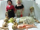 Large Mixed Vintage And Antique Doll Lot Straight From Estate Storage  As-is