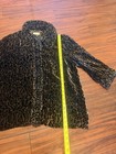 Ethos Velvet Rayon Silk Jacket Open Coat Size Oversized Small Animal Print