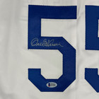 Orel Hershiser Autographed Los Angeles  white  55  Custom Jersey - Beckett
