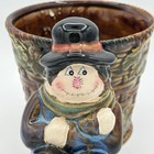 Scarecrow Figurine Planter 3d Glazed Basket Fall Thanksgiving Halloween Floral 