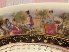 Vintage Arnart Porcelain Oval Dish With Pastoral Scene And Gold Trim 