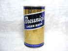Vintage Steel Beer Can Breuniq s Lager Beer Rice Lake Brewing Co  Wi 12oz