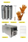 Lama Lm134-s 304 Stainless Steel Wood Burning Stove With Chimney Pipes Silver