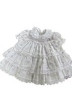 Vtg Bryan White lilac Floral Ruffle Lace Prairie Baby Toddler Circle Dress 24mon