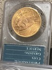 1924  20 Gold Saint Gaudens Double Eagle Pcgs Ms63 Rattler