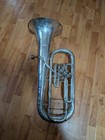 C g  Conn Baritone Elkhart Ind Silver Plated  Baritone  Euphonium  Plated