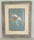 Vintage Native American Dancer Painting Signed Anderson Framed 18-1 4 X 22-1 4in