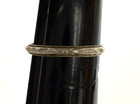Tiny Vintage Art Deco 10k White Gold Baby Ring Size  5