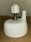 Vint  White Milk Glass Mixer Fruit vegetable Juice Extractor W  Handle Accessory