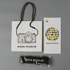 Nikon Museum Novelty Neck Strap Black With Old Logos   Flyer In Bag From Japan