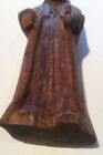 Antique 19th Century Large 8 5  Religious Carved Wood Statue Figurine