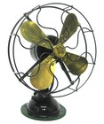 Restored Antique 10  R m Brass Blade Vintage Electric Fan  Runs A    Wall Mount 