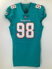 98 Kendall Langford Miami Dolphins Game Used Aqua Jersey Sz-46 Yr-2018