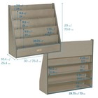 Streamline Single-sided Book Display With Storage  Classroom Bookshelf  Grey    