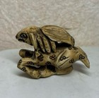 Japanese Netsuke  Hand-carved  Mythical Creature  Mysterious Symbol  Deer Antler