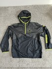 New Nike Dallas Cowboys Men s Large Windbreaker Lightweight Jacket Black Neon 