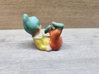 Vtg Porcelain Pixie Elf Laying Down On Side Figurine Ornament Yellow Japan 2 5 