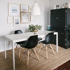Furmax 4 Pack Black Modern Style Dining Chair Mid Century Modern Dsw Chair