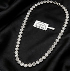 100  Authentic Swarovski Angelic Tennis Necklace Round Crystal Silver Gift Box