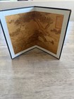 Chinese Bi-fold Gold Foil White Cranes Print 12   X 8 