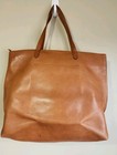 Madewell The Transport  large  Brown Leather Tote Zip Top