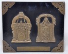 Antique Brass God Shrinathji Idol Wood Panel Original Hand Crafted Fine Engraved