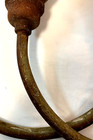 Pair Of Vintage Holophane Glass Industrial Lamp On Curved Pipes Light   Art Deco