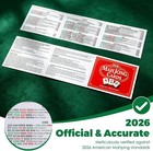 2026 Mah Jong Card  Large Print For American Rules - 4 Pack