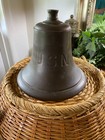 Old Usn United States Navy Brass Nautical  Bell 6 1 2  Tall  7  Diameter