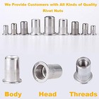 40pcs 10-24 Rivet Nuts Stainless Steel Threaded Rivet Insert Nuts Rivnuts Nut   