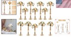 Sturdy Gold Flower Vase   Candle Holder Set - Perfect For Weddings   Events