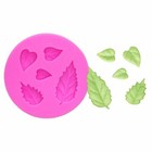 Leaves Shape Silicone Moulds - Pink Chocolate Fondant Decorating Tools  Mold 1pc