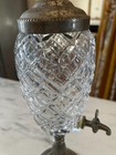 Vintage French Crystal Absinthe Fountain Pressed Cut Glass