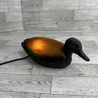 Vintage Duck Lamp Desk Night-light Glass Animal Wildlife Mallard Amber   Green