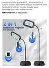 Extra Large Floor Magnifier 30x 10x Led Light Flexible Gooseneck Detachable Bla   