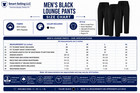 Men s Lounge Pants Black Cotton Blend Pajama Sleep Pants Drawstring Pockets