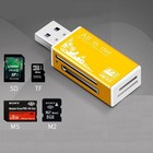 Usb 2 0 Multi Card Reader 4 Slot Sd Micro Sd Tf M2 Ms Mmc Memory Adapter For Pcs