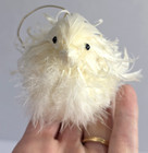 Fuzzy Feathery Bird Christmas Ornaments Realistic Holiday Decor Set Of 2