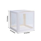 White 12  Transparent Balloon Boxes With Trim Centerpiece Decorations
