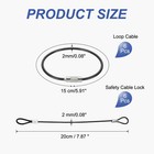 8  Safety Cable Lock 6 Pcs 2mm Dia Braided Steel Coated Security Cable Black