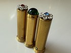 Vintage 1950s Revlon Indelible Cr  me Mini Lipstick Trio Jeweled Tops