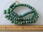 Rare Original Ancient Colonial American Trade Large Green Glass Bead Necklace