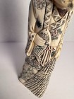 Japanese Meiji Period Okimono Figurine Of A Fisherman Made Of Bone Or Resin