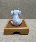 Lenox Princeton Gallery Pg Handcrafted Blue   White Speckled Ceramic Elephant 3 