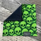 Green Skulls Microfiber Edc Hank Everyday Carry Lens Cleaning Cloth