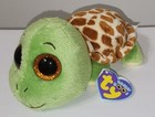 Ty Beanie Boos Sandy The Turtle Round Feet 6  New Mwmts Plush Stuffed Animal Toy