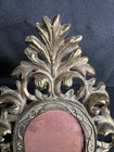Vintage Ornate Brass Mini Tabletop Picture Frame     Rococo Victorian Style