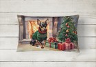 Miniature Pinscher Cozy Christmas Fabric Decorative Pillow Dac2705pw1216