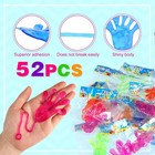 52 Pcs Sticky Hands  Party Favors For Kids 4-8 Blue Pink Red Green Yellow 